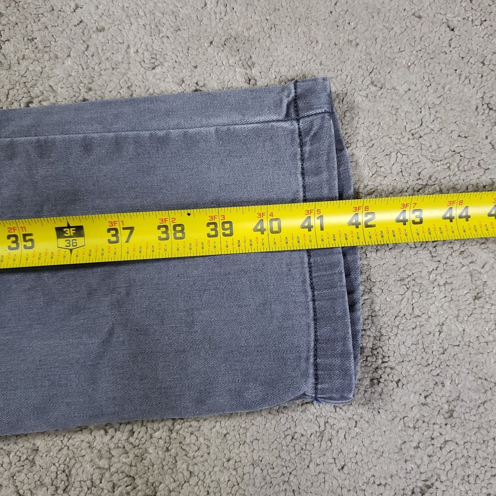 Mugsy Jeans Mens 34x32 (FITS 33x31) Gray Denim Beans Casual Straight Stretch - Picture 9 of 10